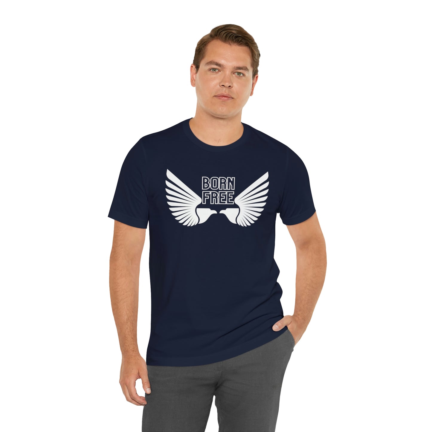 Women's Born Free Unisex Eagle Short Sleeve  Ladies T-shirt