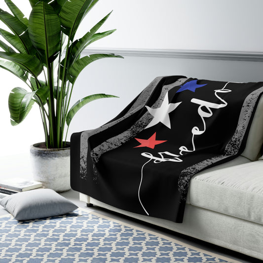 Freedom Star Sherpa Fleece Blanket