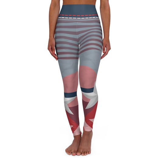 Geometric Rica High-Waist Activewear Sports Leggings