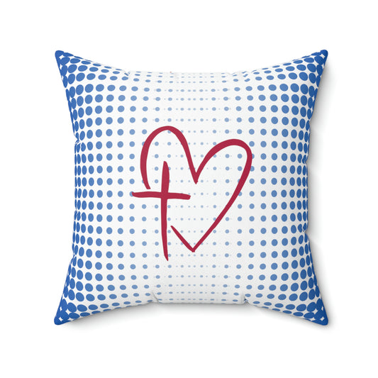 Love Cross Square Cushion Pillow