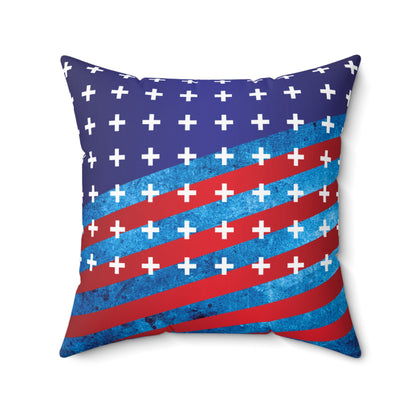 American Cross Square Cushion Pillow