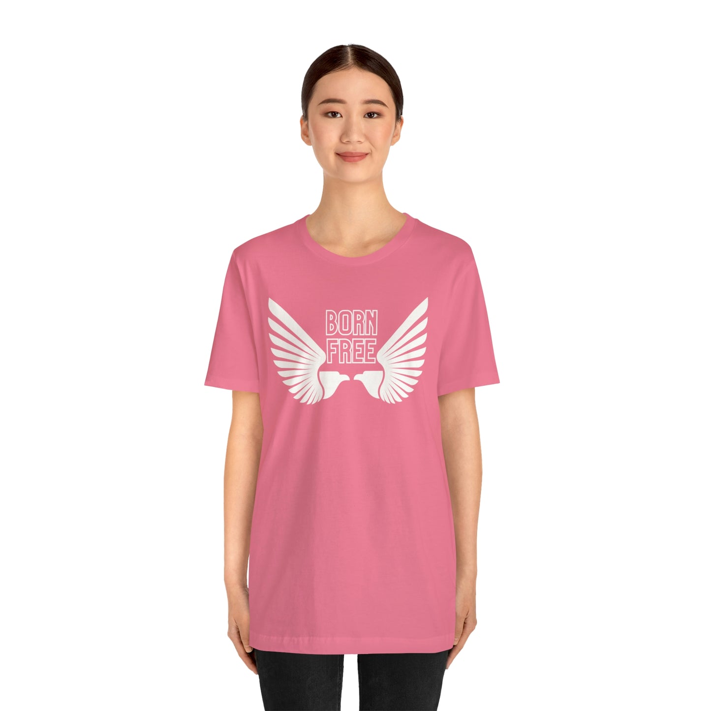 Women's Born Free Unisex Eagle Short Sleeve  Ladies T-shirt