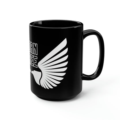 Born Free Black Ceramic Mug