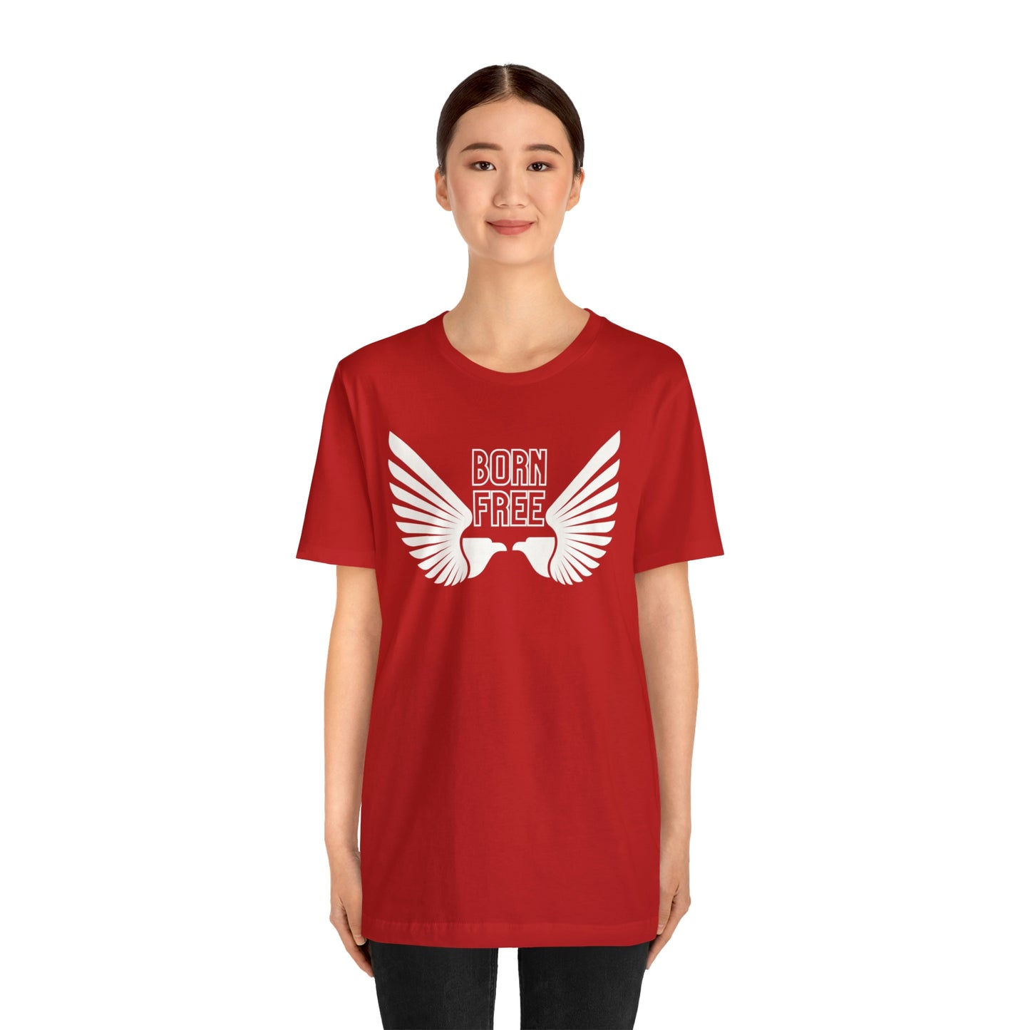 Women's Born Free Unisex Eagle Short Sleeve  Ladies T-shirt