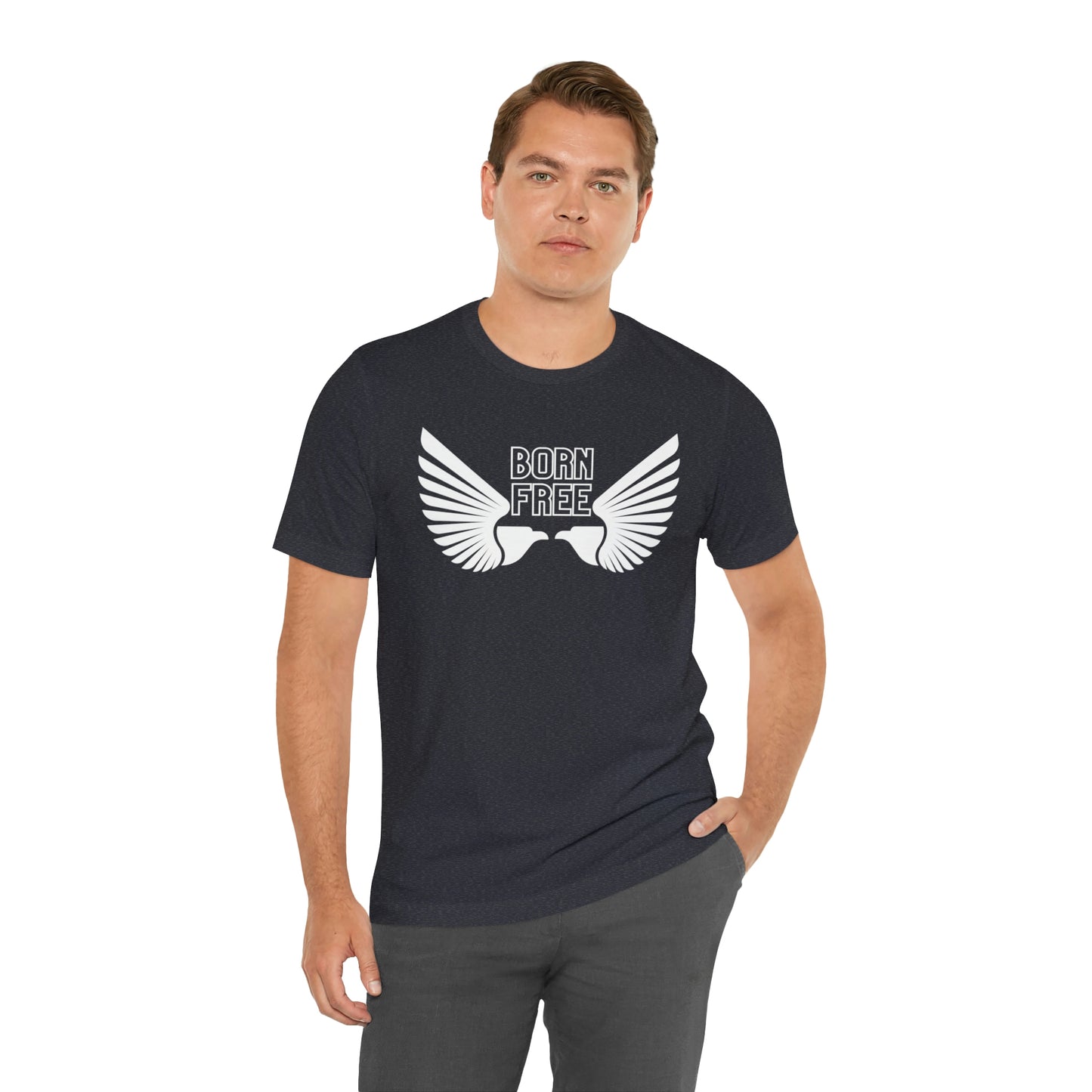 Women's Born Free Unisex Eagle Short Sleeve  Ladies T-shirt