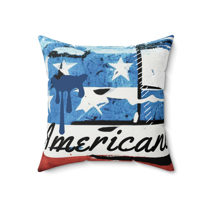 Americano Vintage Square Cushion Pillow