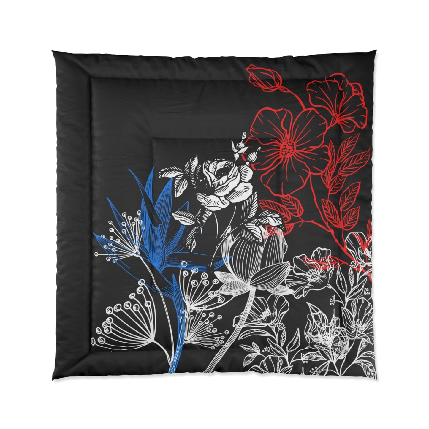 Red, White & Blue Bouquet Comforter