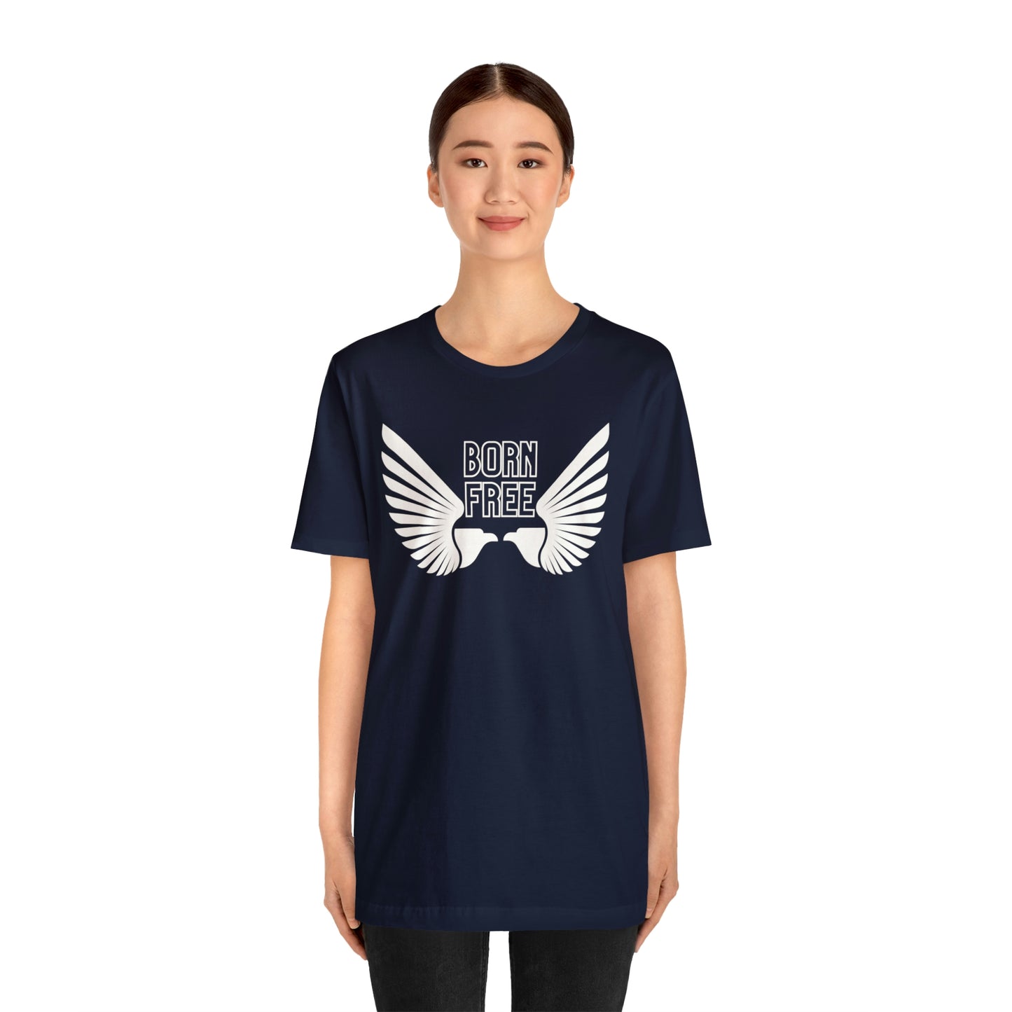 Women's Born Free Unisex Eagle Short Sleeve  Ladies T-shirt