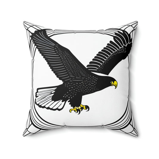 Eagle Landing Throw Pillow