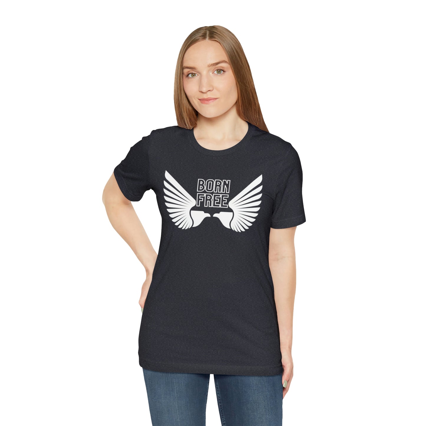 Women's Born Free Unisex Eagle Short Sleeve  Ladies T-shirt